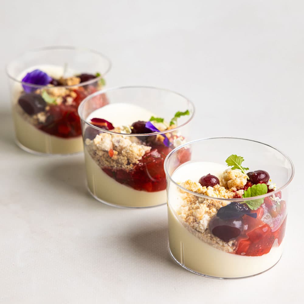 White Chocolate & Raspberry Panna Cotta Pot