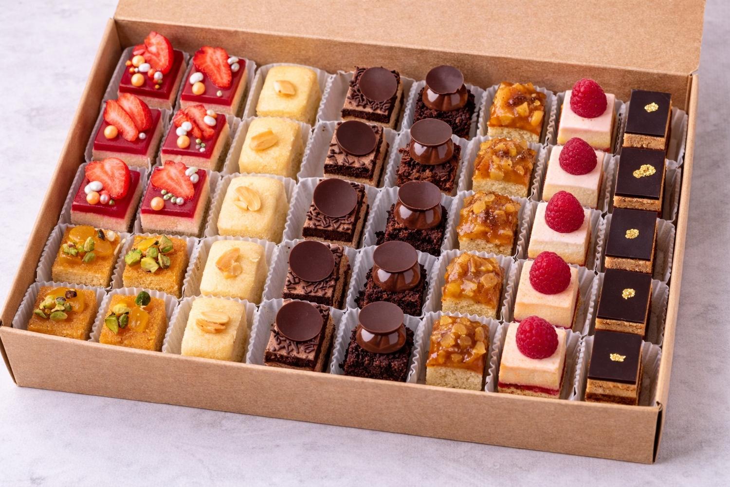48-Piece Miniature Petit Fours Variety Box