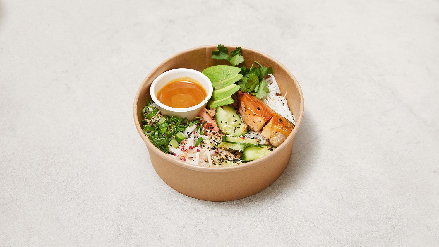 Pan Seared Salmon Individual Poke Bowl