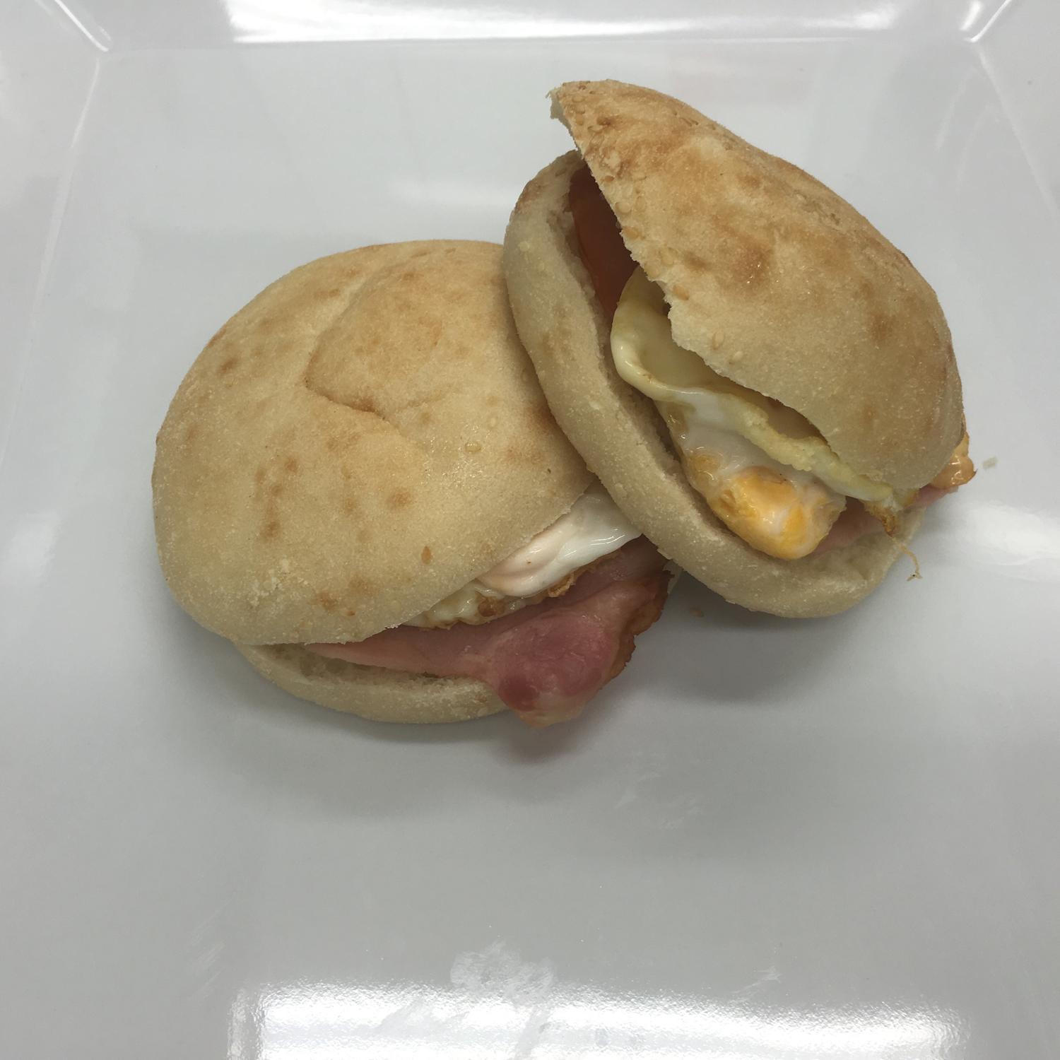 Bacon and Egg Turkish Rolls