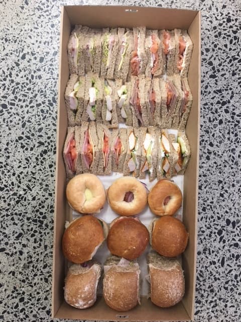 Platter 3: Mini Rolls Bagels and Sandwiches