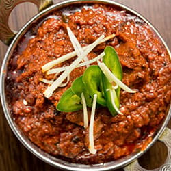 Beef Vindaloo and Rice Platter