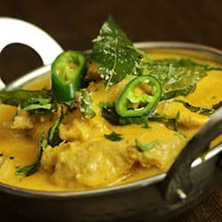 British Fish Curry and Rice Platter