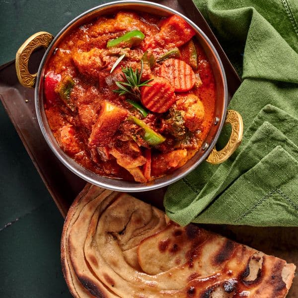 Navrattan Korma and Rice Platter
