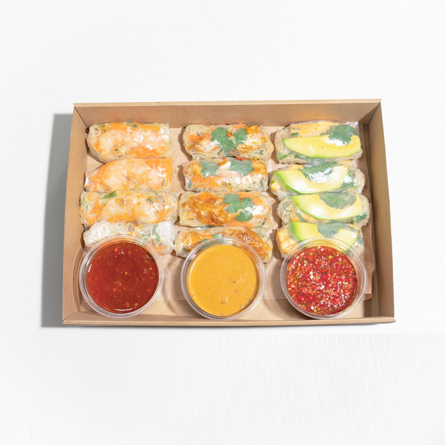 Combination Rice Paper Roll (Platter of 12)