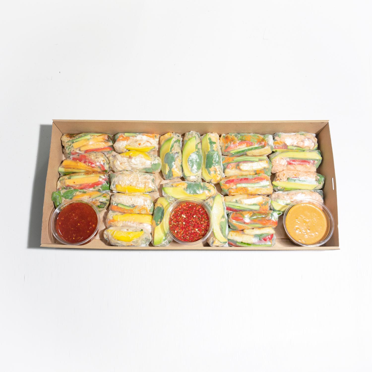 Combination Rice Paper Roll (Platter of 24)