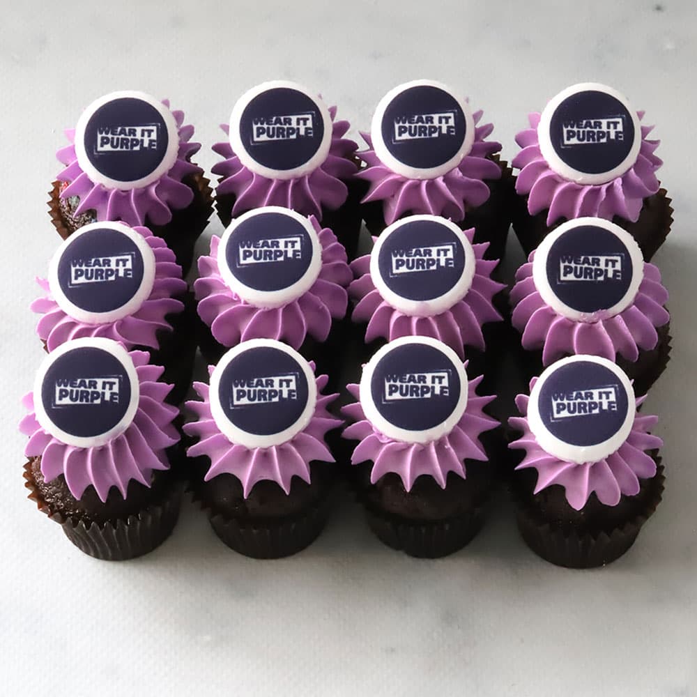 "Wear it Purple" Mini Cupcake
