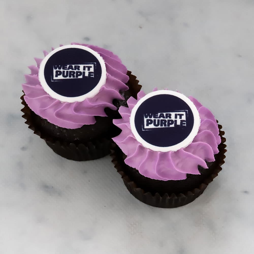 "Wear it Purple" Regular Size Cupcake 