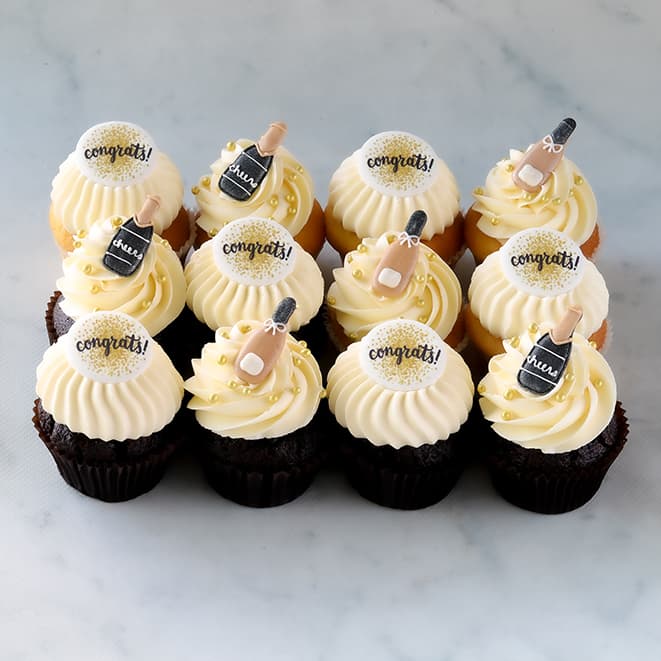 Congrats Classic Regular Size Cupcakes (Box of 12)