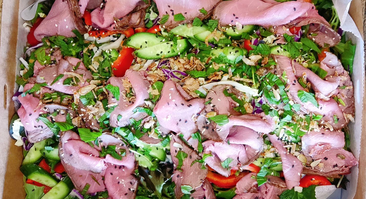 Asian Beef Premium Salad (Large Platter for 8)