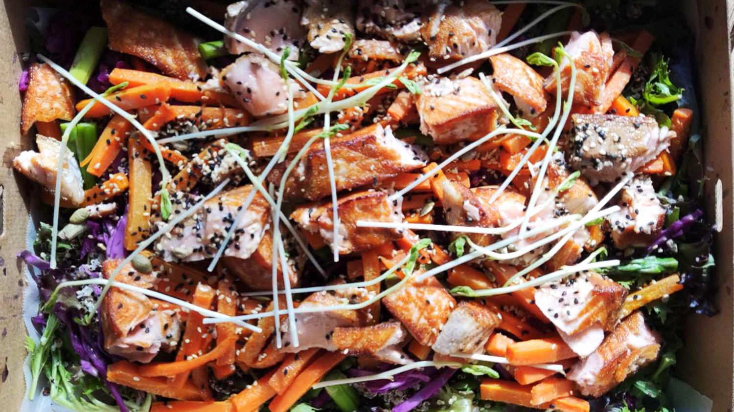 Grilled Tasmanian Salmon Salad (Lrg Platter for 8)