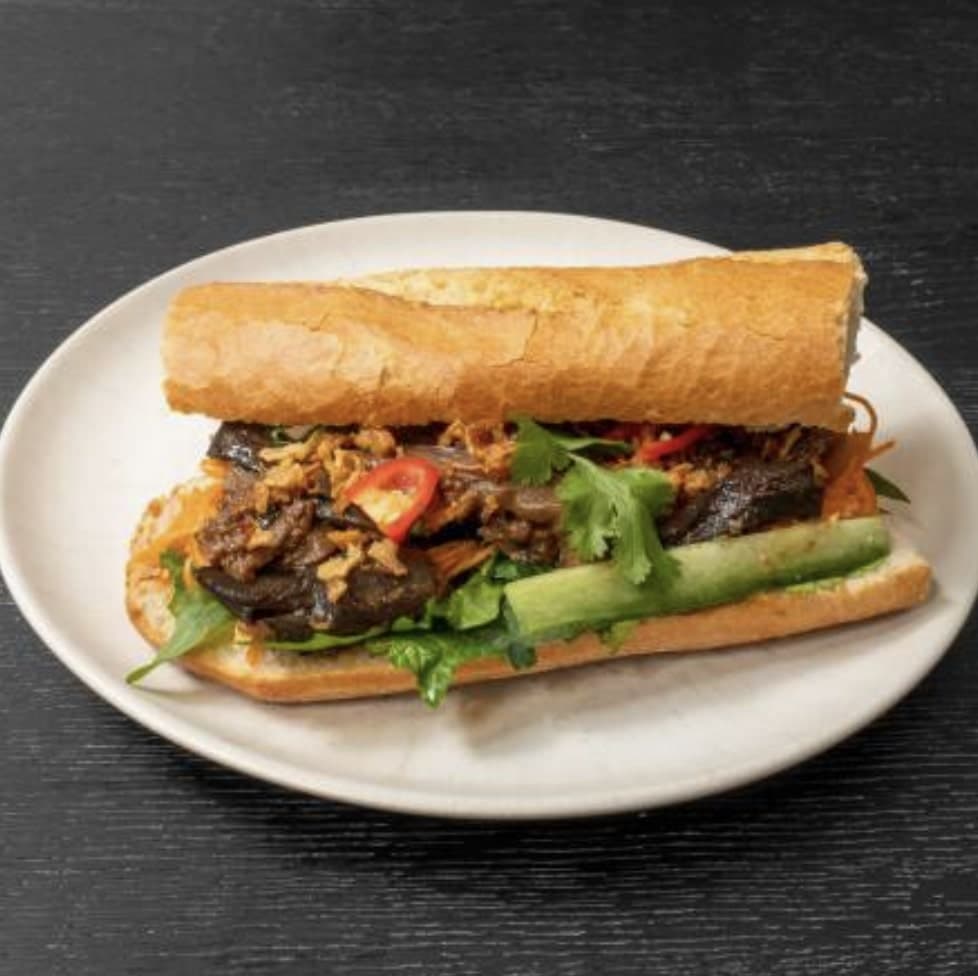 Bánh Mì Miso Garlic Eggplant - Vegan 