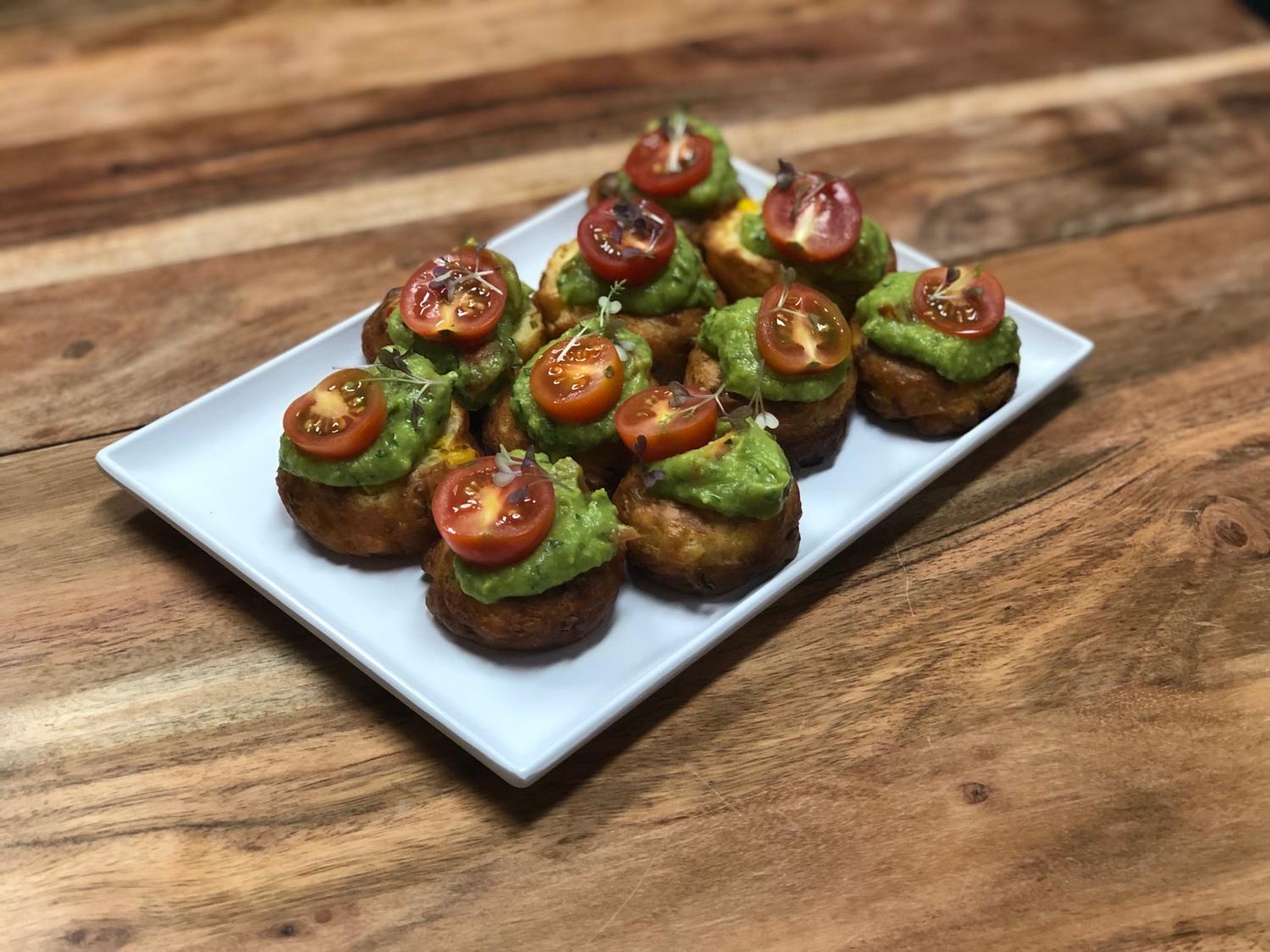 Corn, Red Peppers and Zucchini Fritter