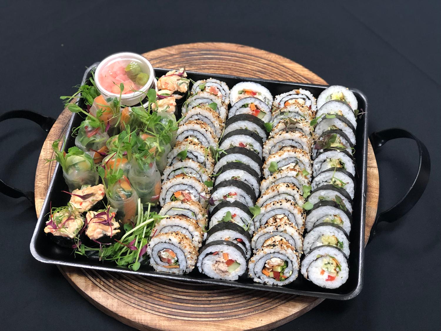 Vegetarian Sushi & Rice Paper Roll (Platter of 50)