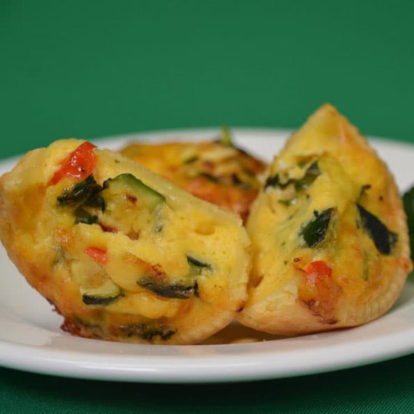 Zucchini, Pumpkin, Capsicum, Cheddar Quiche