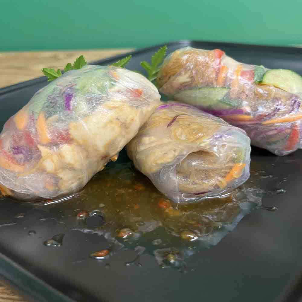 Chicken, Rice Paper Rolls, Chili Lime Dip