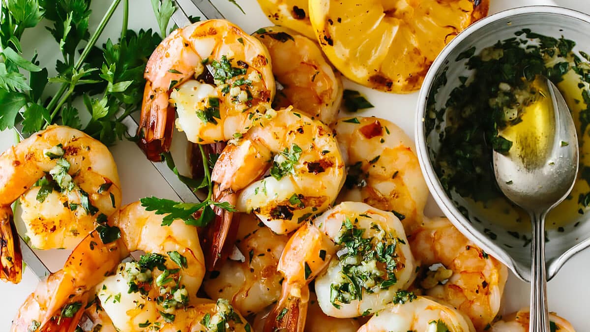 Lime and Garlic Prawn Skewer