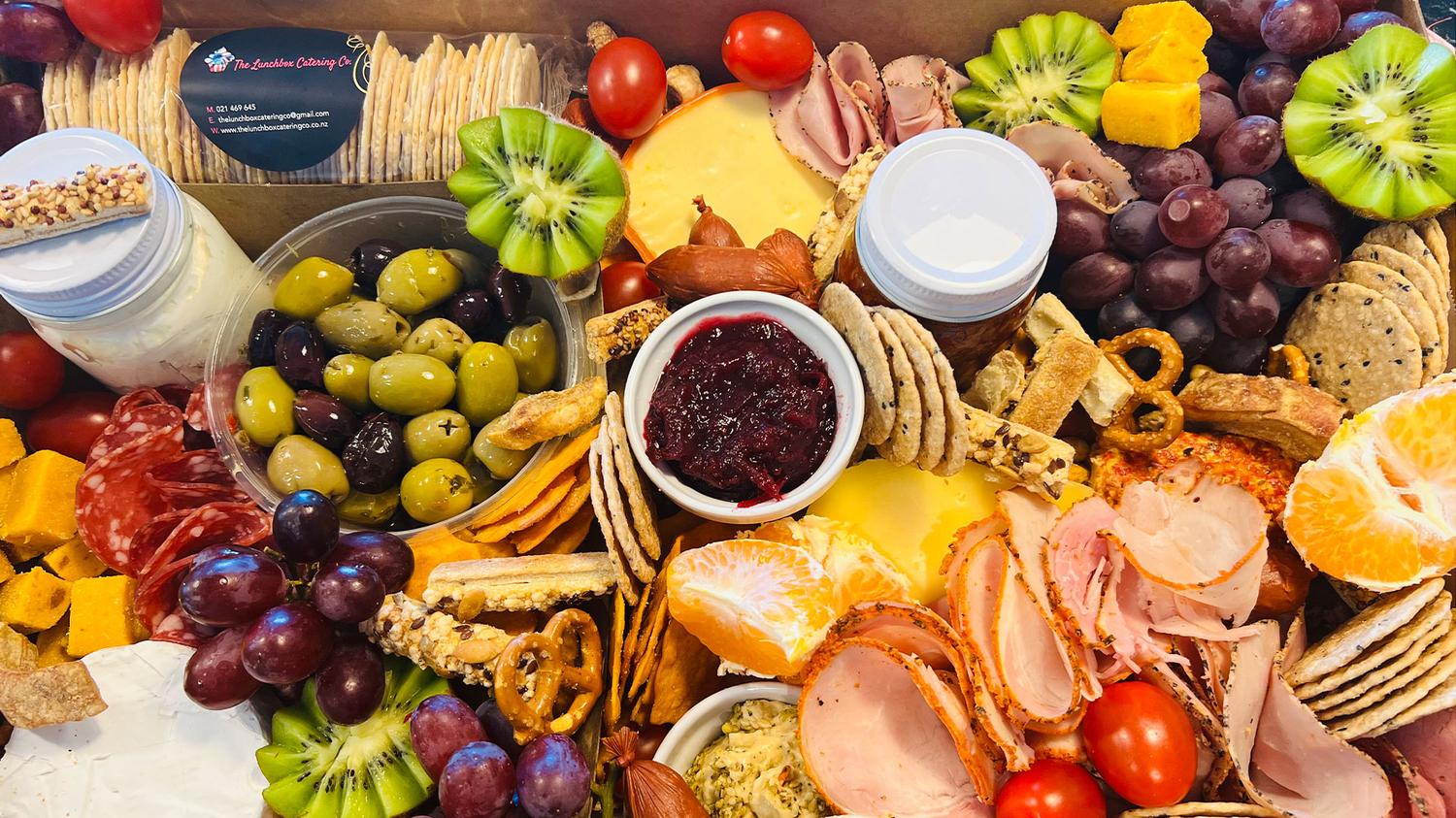 Large Cheese Fruit and Crackers Platter