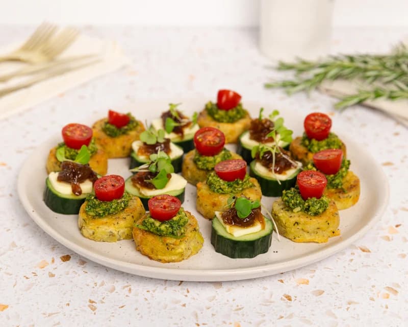 Potato Rosti & Cucumber Canapes