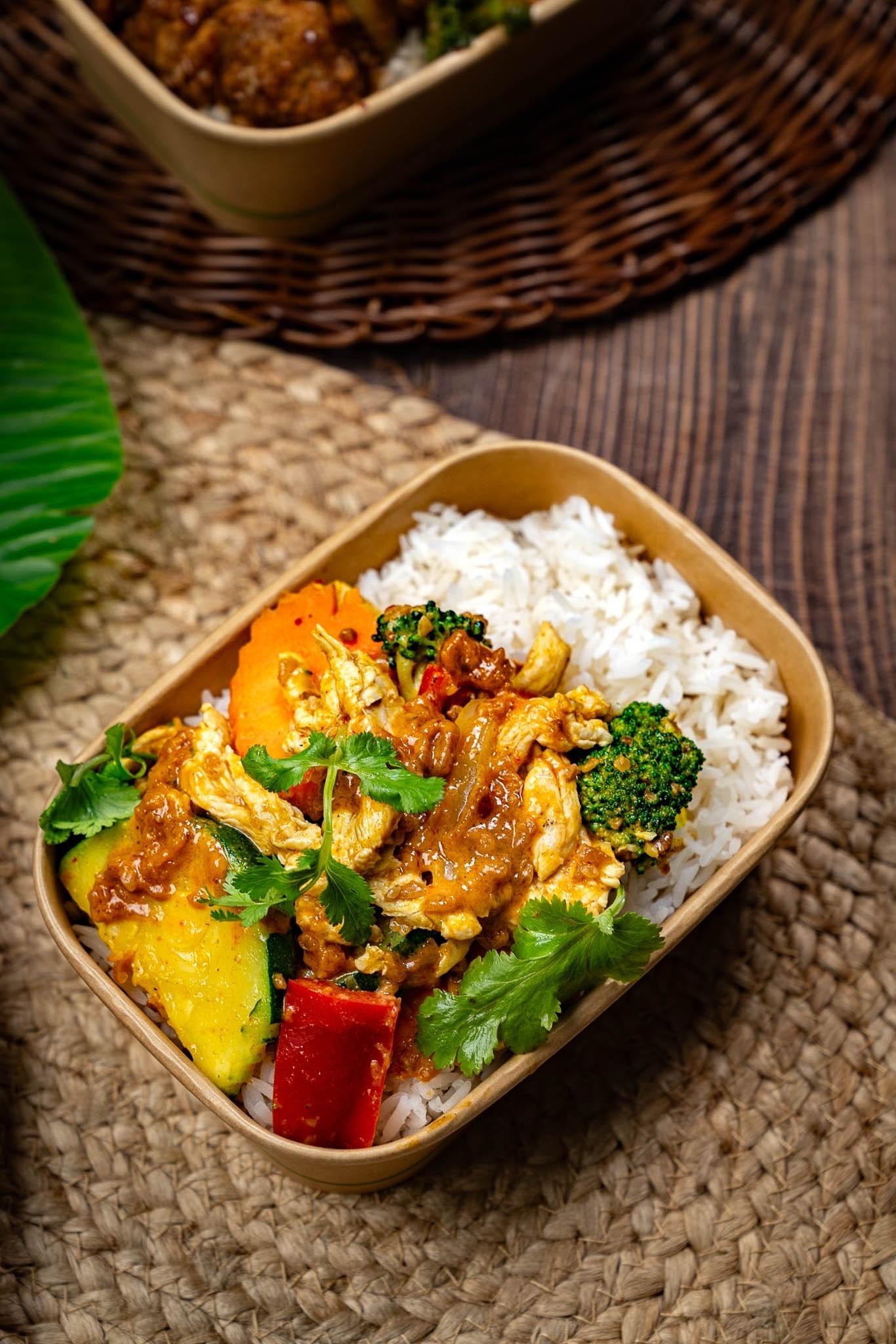 Satay Sauce and Steamed Rice