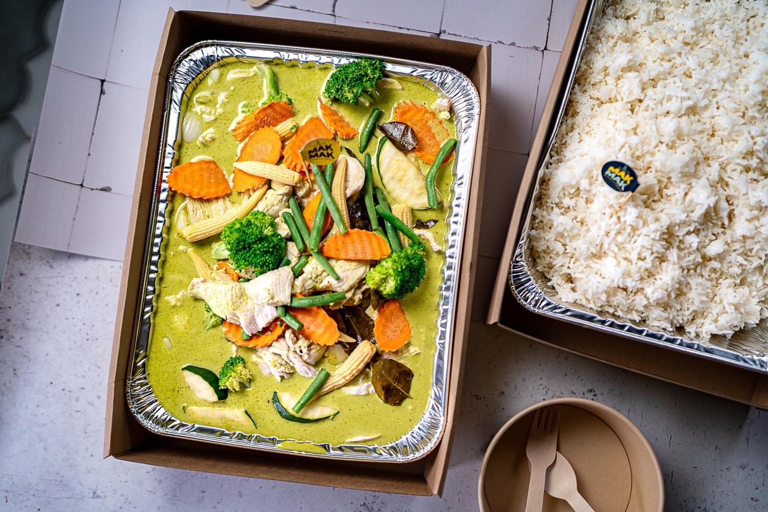 Green Curry Chicken Platter