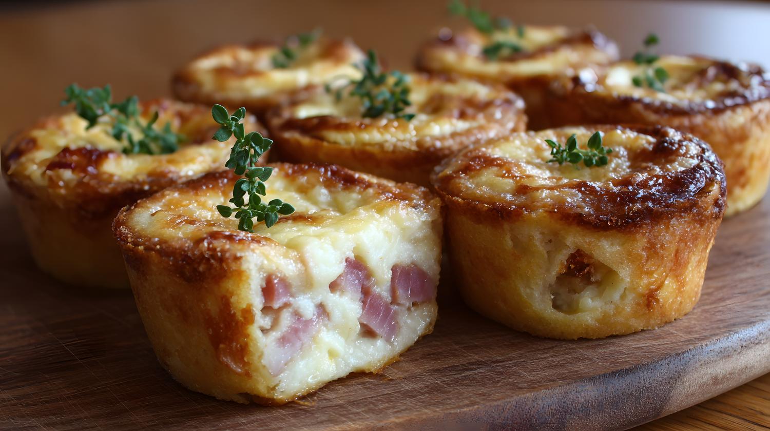 Mini Quiche - Ham, Onion, Mozzarella (20 Pieces)