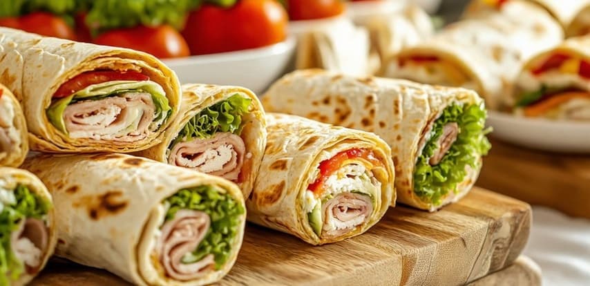 Ham, Cheddar, Salad Wrap Box (20 Pieces)