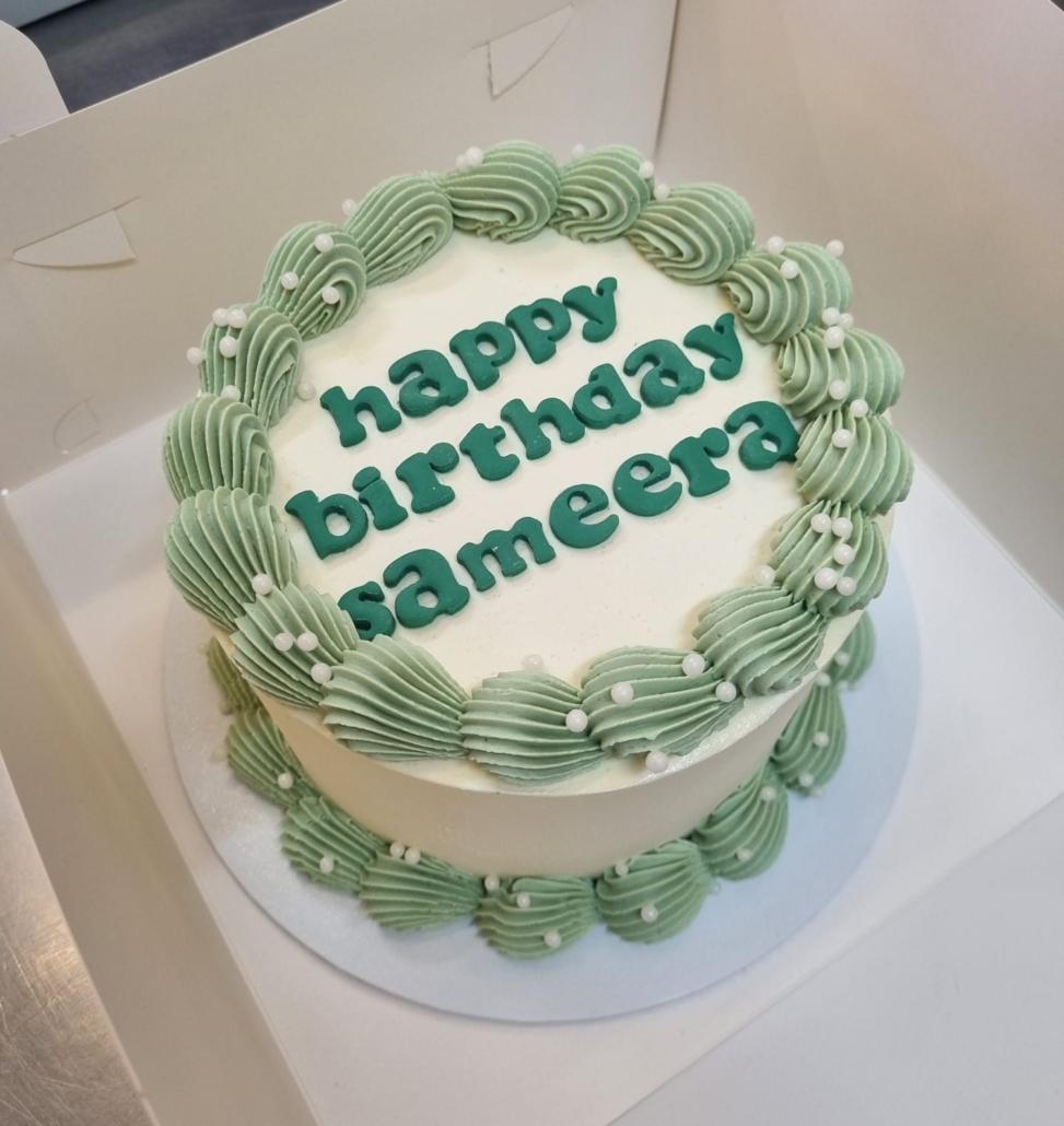 Simple Happy Birthday Cake (Round 6-inch)
