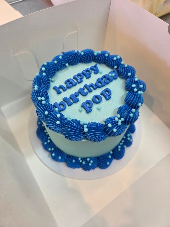 Simple Happy Birthday Cake (Round 8-inch)