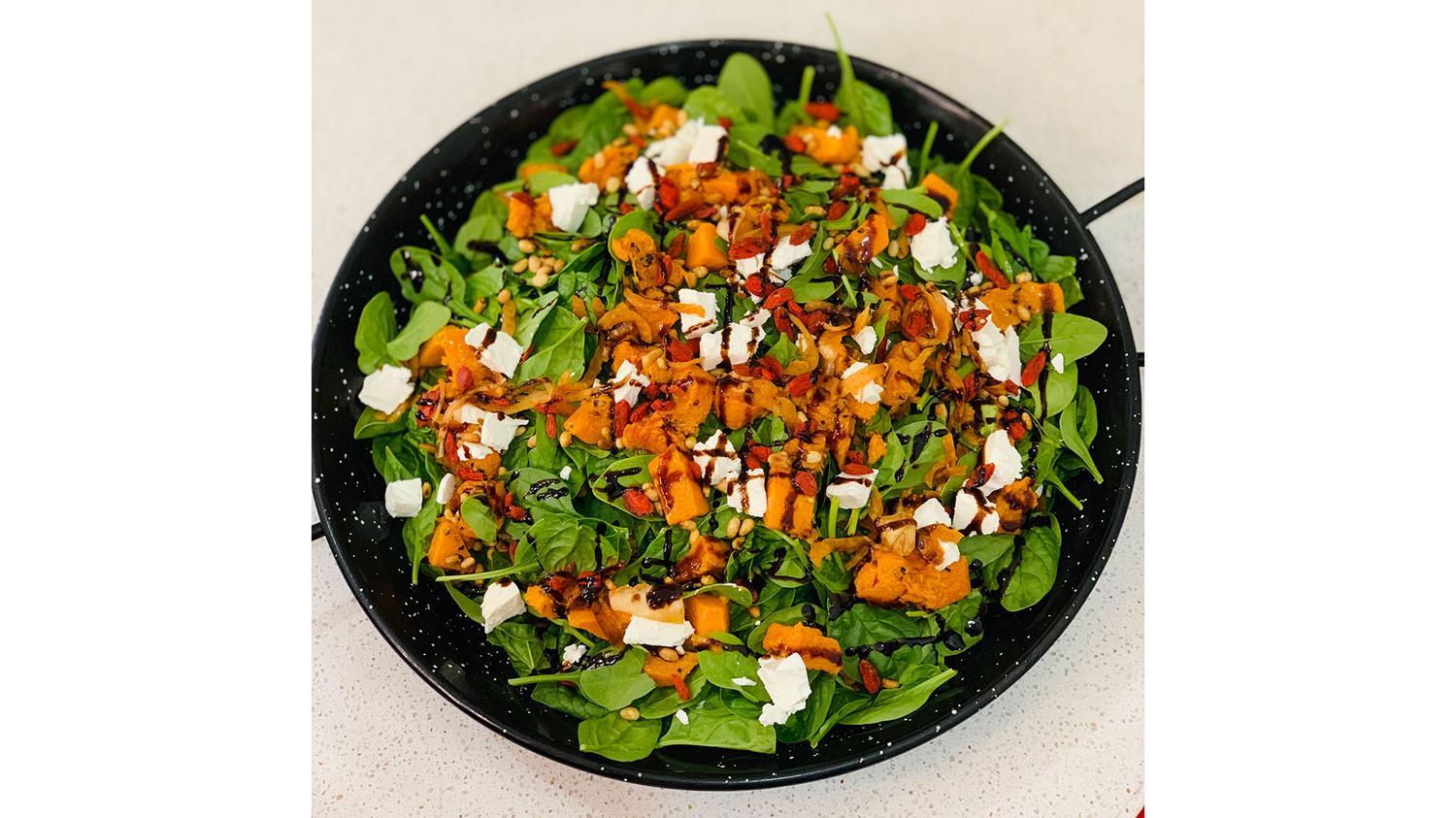 Pumpkin, Spinach and Feta Salad Platter