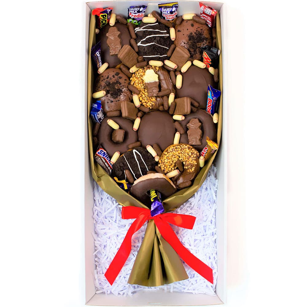 Chocolate Donut Bouquet (12 Pieces)