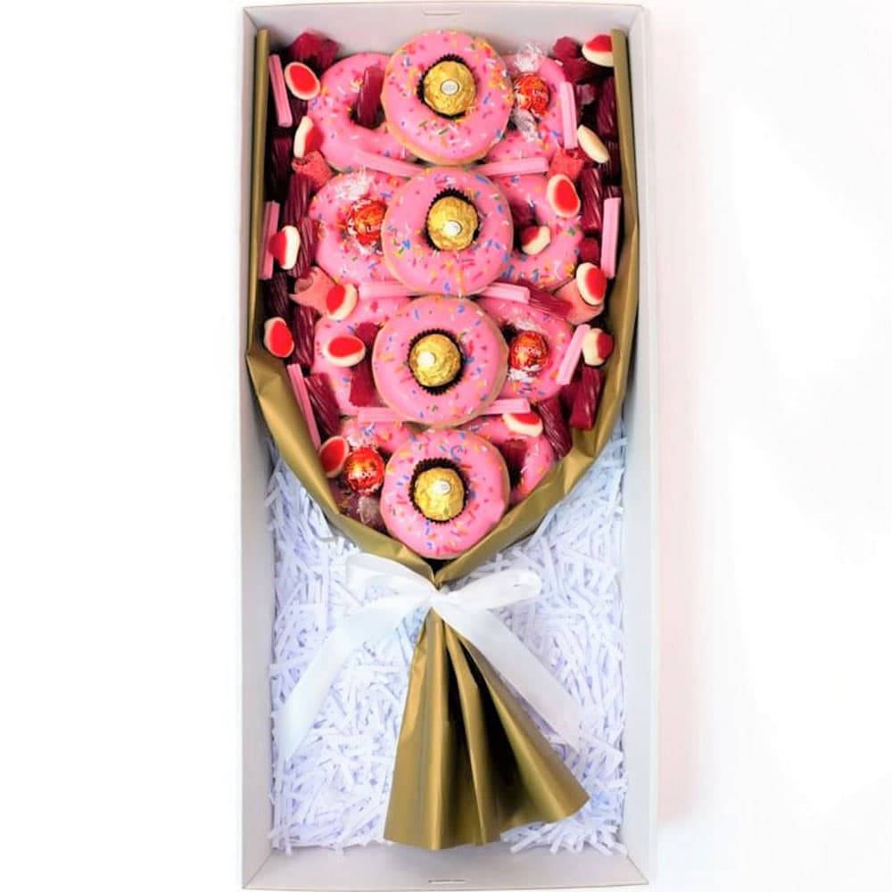 Pink Donut Bouquet (12 Pieces)