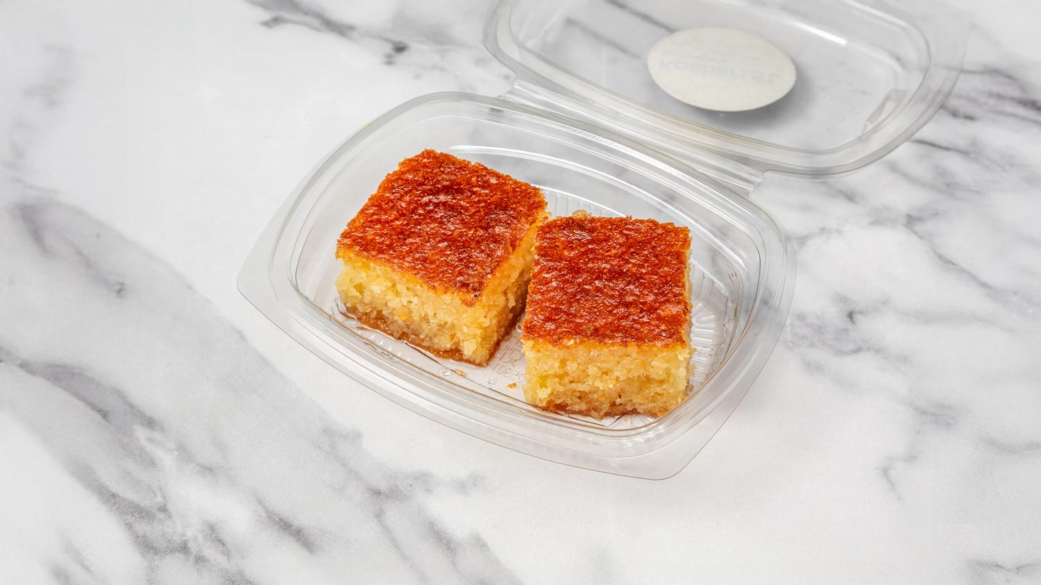 Basbousa (Semolina Orange Blossom Cake)