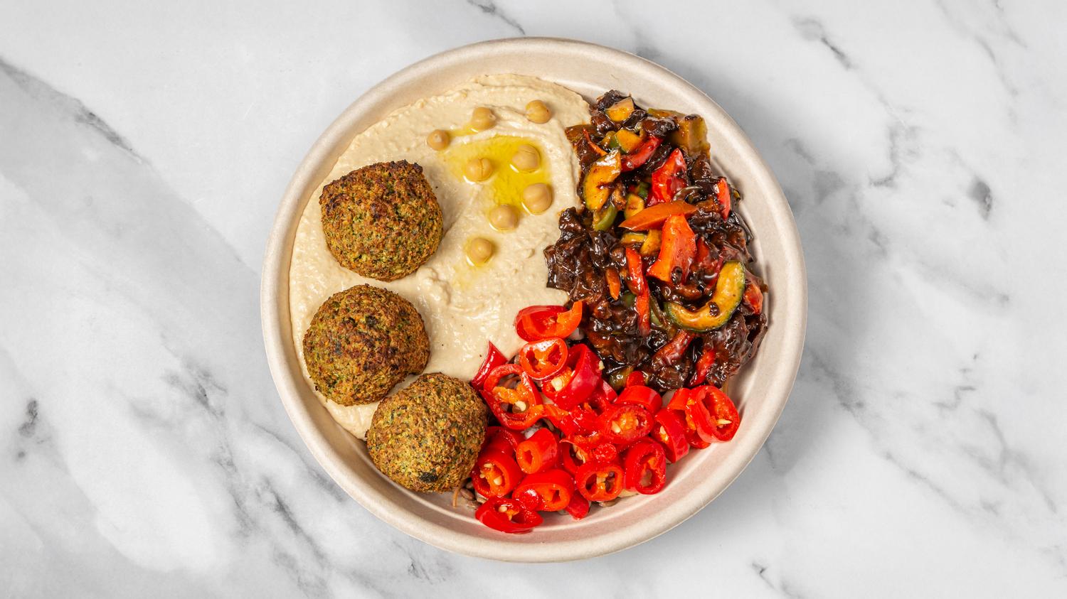 Aubergine Falafel Bowl