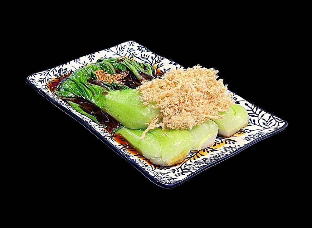 Xiao Bai Cai with Chicken Floss