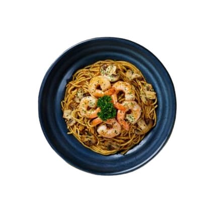 Crystal Prawns Pasta