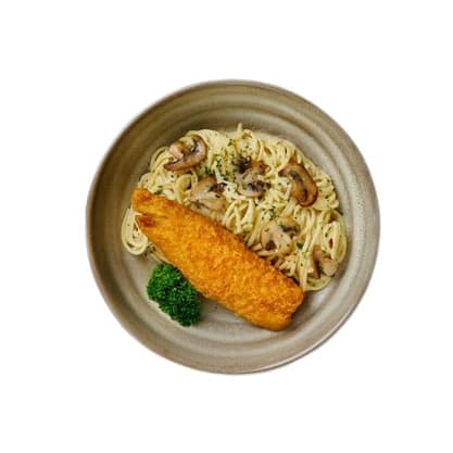 Fried Fish Fillet (Pollock) Pasta
