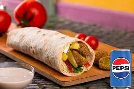 Vintage Falafel Wrap+ Pepsi
