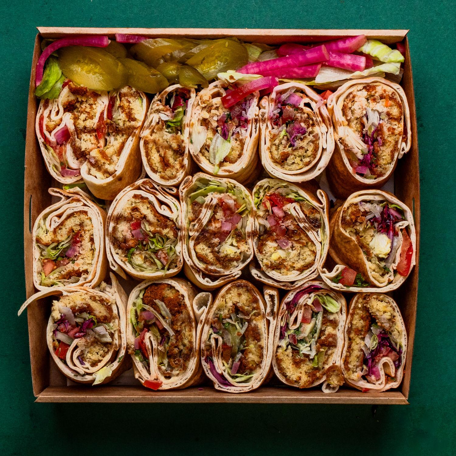 Spicey Falafel Wrap Platter
