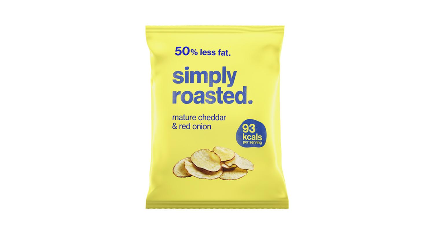 Simply Roasted Chips Mature Cheddar & Red Onion 