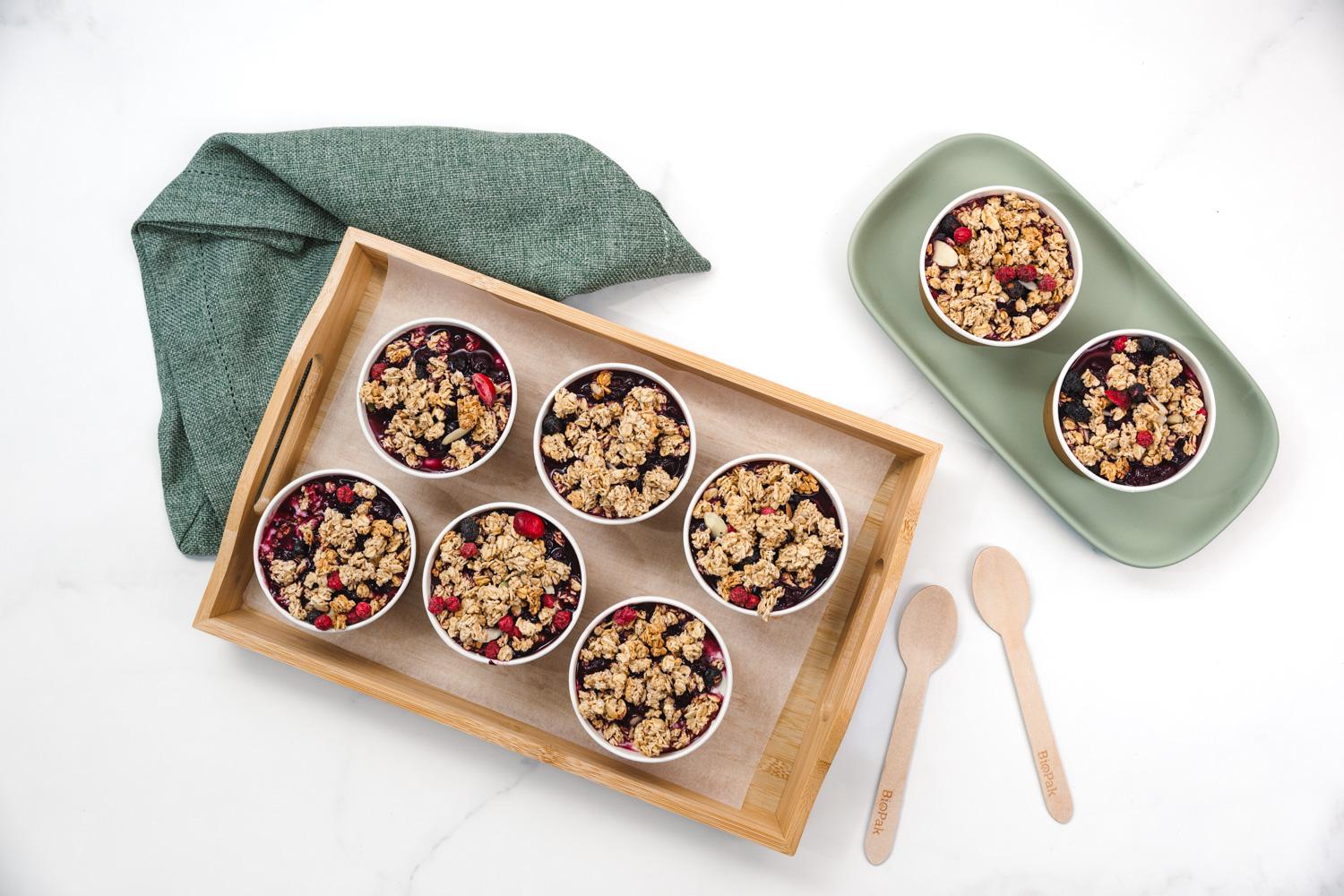 Granola and Yoghurt Cup with Mixed Berry Compote