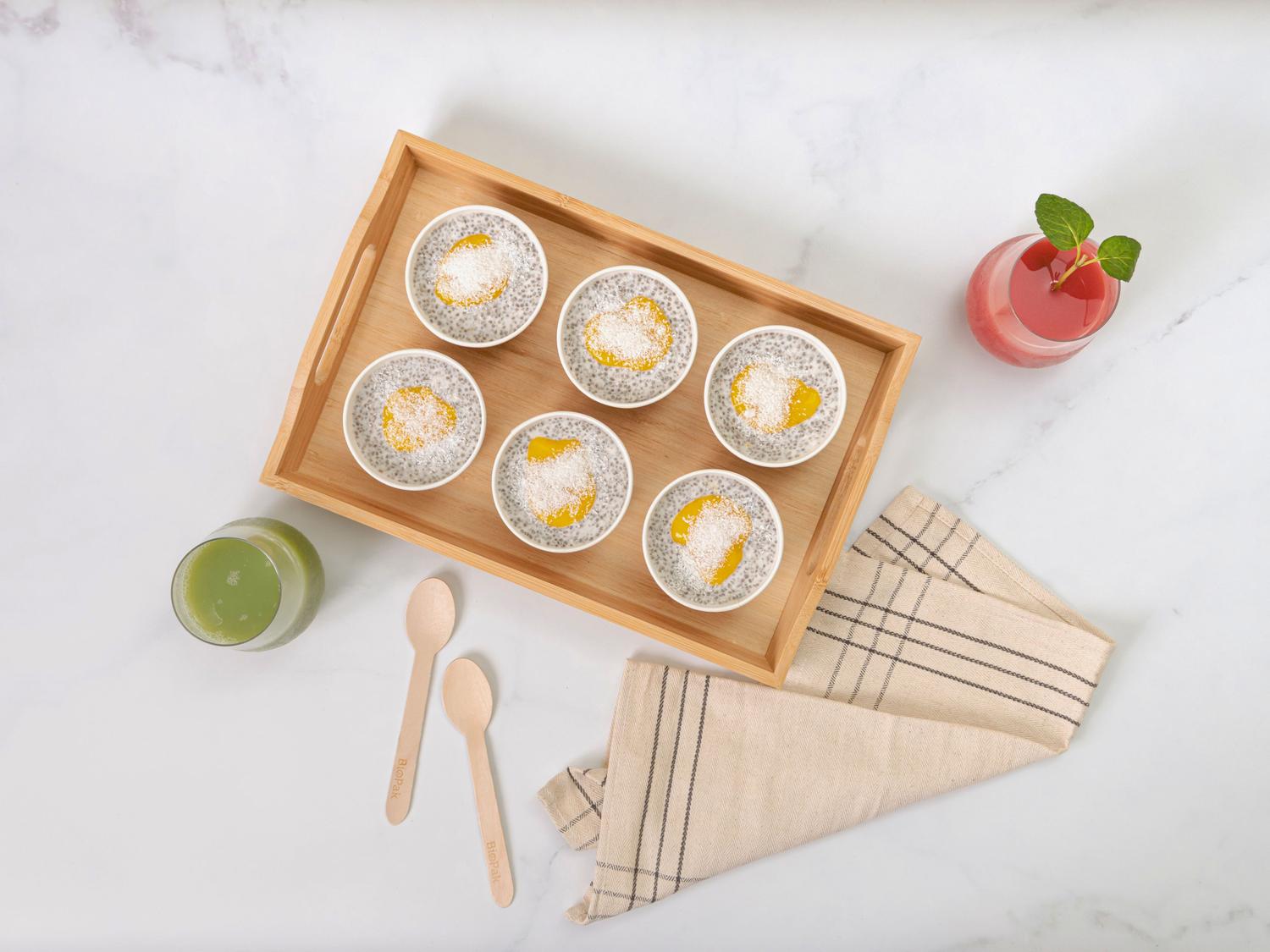 Chia Pudding with Pineapple & Rockmelon Lime Syrup