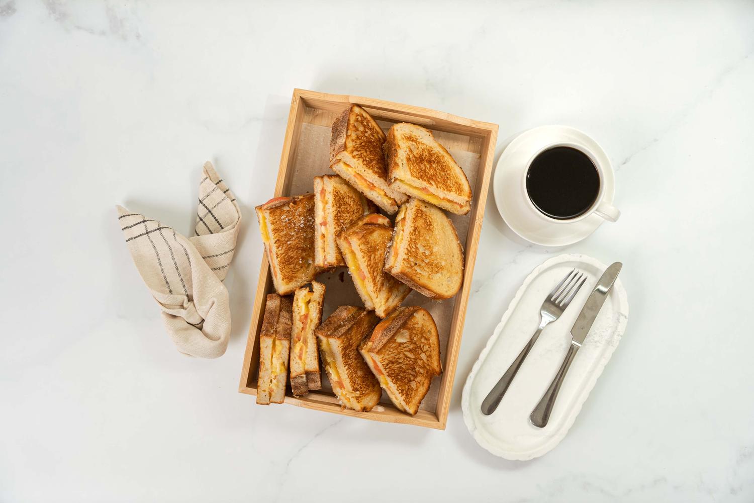 Ham, Cheese and Tomato Artisanal Toasties