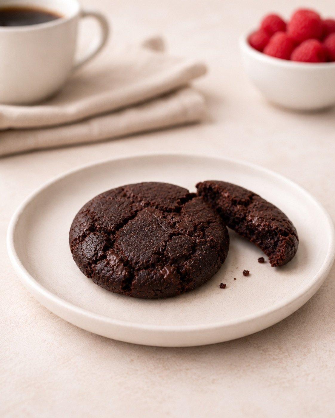 Double Dark Chocolate & Raspberry Ganache Cookie