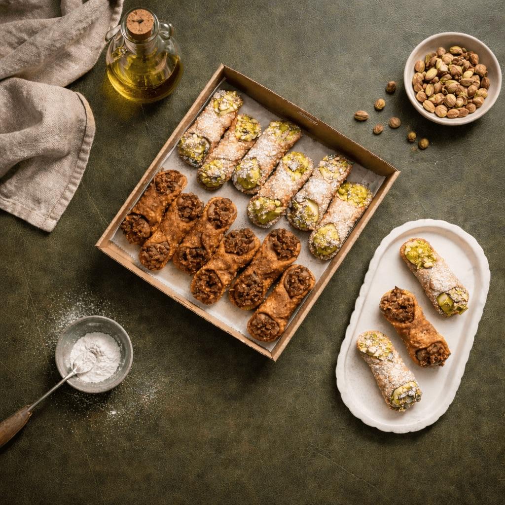 Cannoli, Chocolate Mouse & Crumb