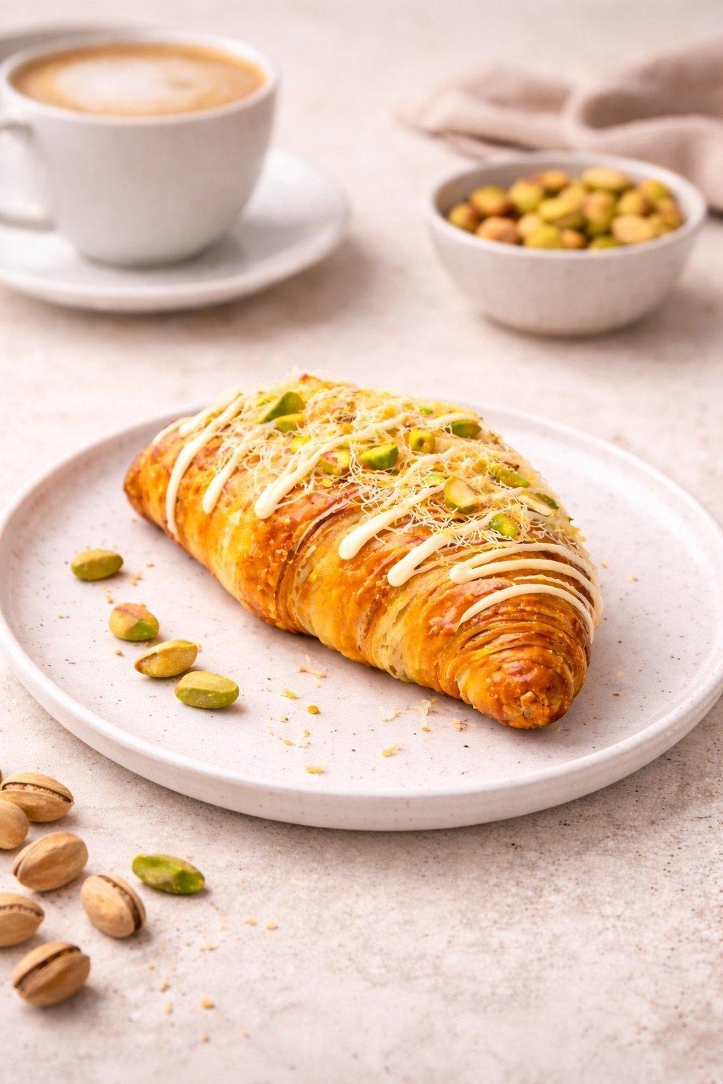 Dubai Chocolate Croissant, Pistachio, Kataifi