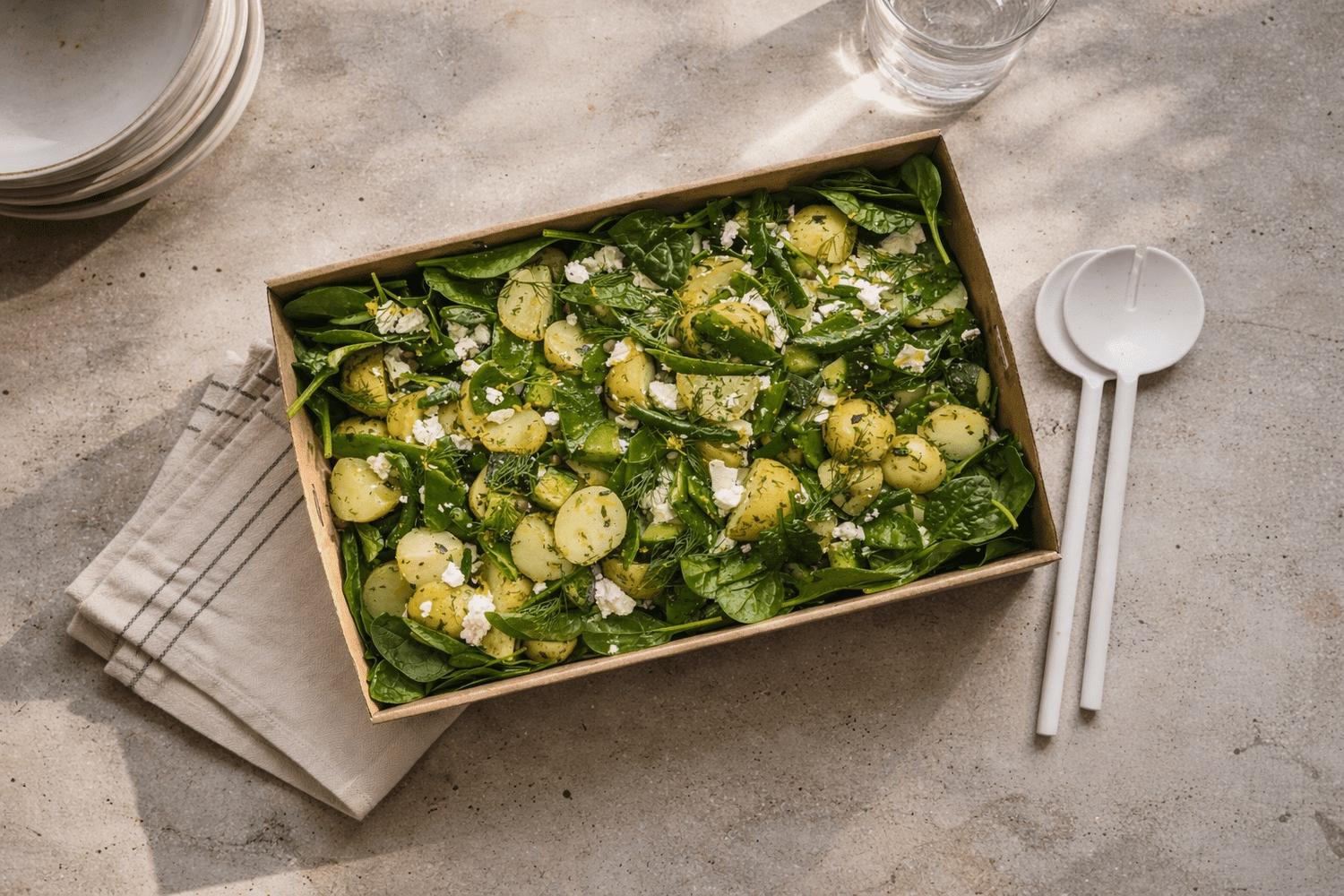Chat Potatoes & Greens Salad Platter