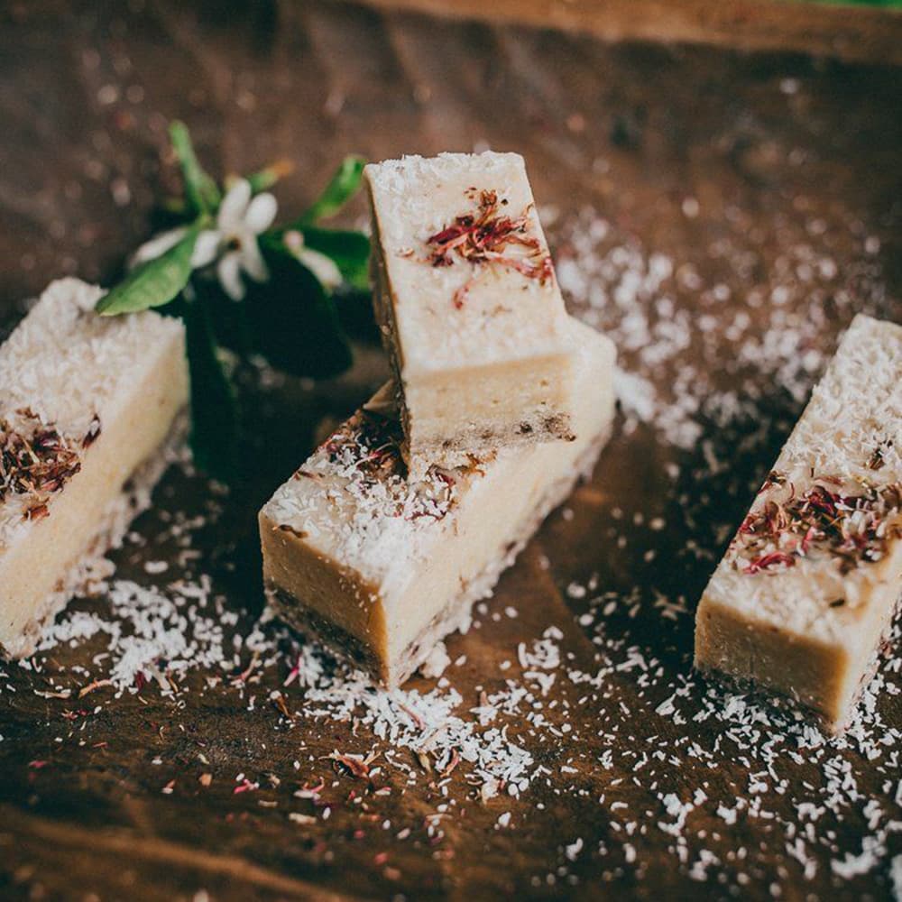 Lemon & Coconut Slice - Vegan