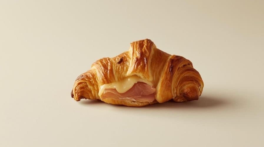 Mini Ham & Cheese Croissant w Mustard Pickle