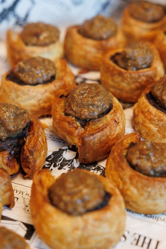 Kangaroo Sausage Roll with Pigface Mustard Pickle